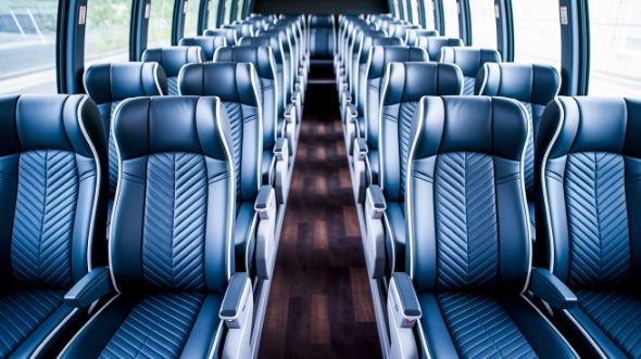 waterbury 50 passenger charter bus inside