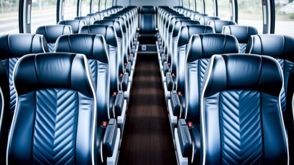 waterbury 54 passenger charter bus inside