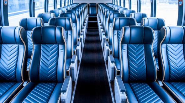 waterbury 55 passenger charter bus inside