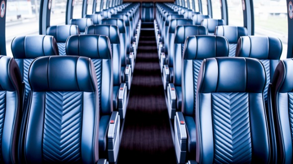 waterbury 56 passenger charter bus inside